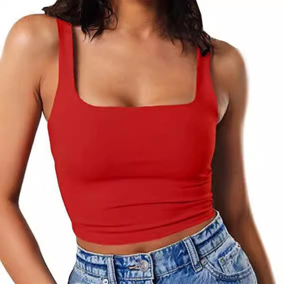 Dams crop-top med fyrkantig halsringning och smal passform Mirla-Eva Jonsson