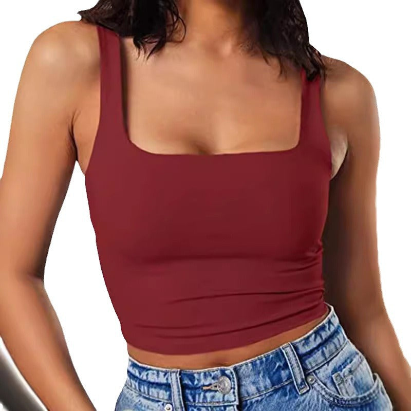 Dams crop-top med fyrkantig halsringning och smal passform Mirla-Eva Jonsson