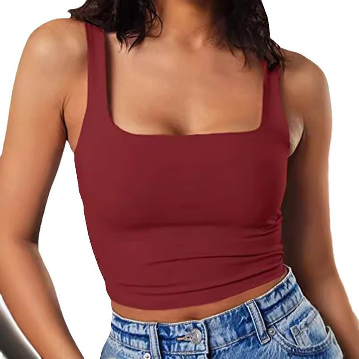 Dams crop-top med fyrkantig halsringning och smal passform Mirla-Eva Jonsson