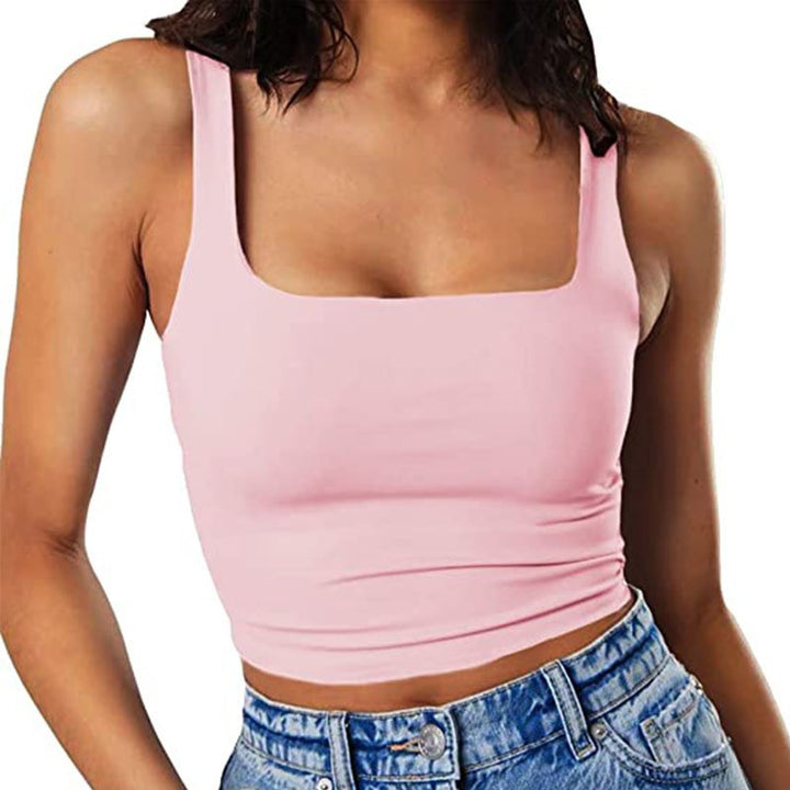 Dams crop-top med fyrkantig halsringning och smal passform Mirla-Eva Jonsson
