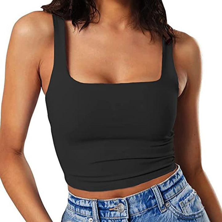 Dams crop-top med fyrkantig halsringning och smal passform Mirla-Eva Jonsson