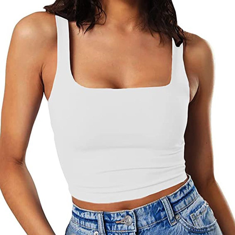 Dams crop-top med fyrkantig halsringning och smal passform Mirla-Eva Jonsson