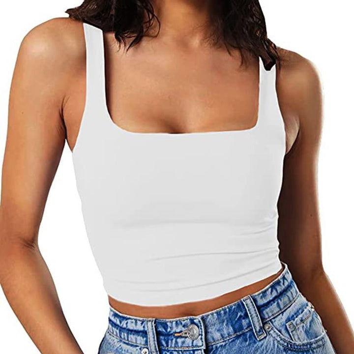 Dams crop-top med fyrkantig halsringning och smal passform Mirla-Eva Jonsson