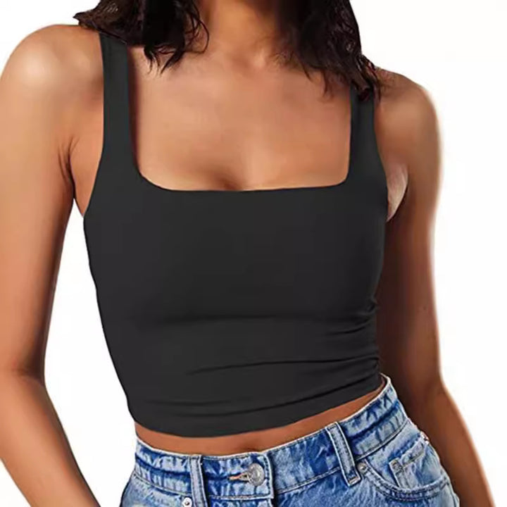Dams crop-top med fyrkantig halsringning och smal passform Mirla-Eva Jonsson