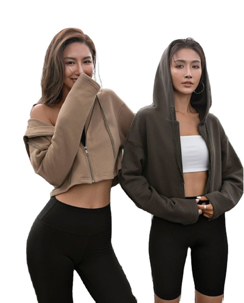 Dams cropped hoodie med sportig skärning Mirla-Eva Jonsson
