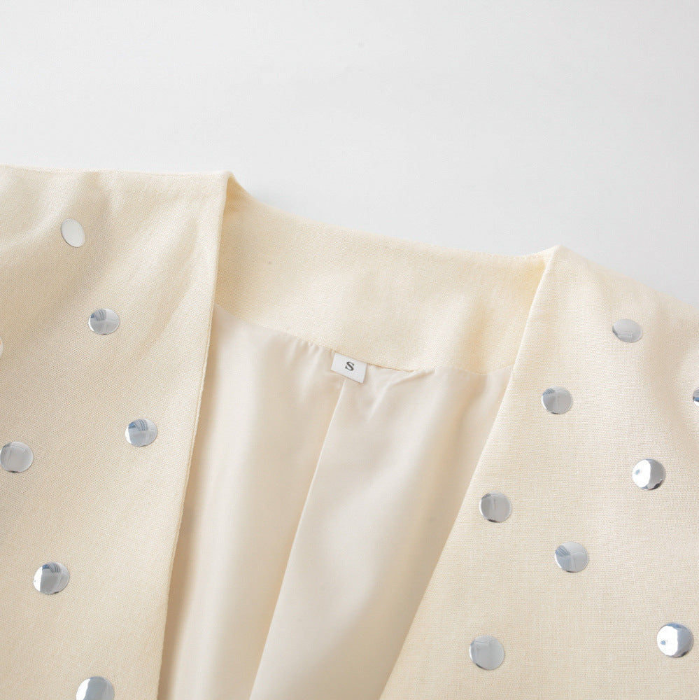 Dams elegant blazer med glittrande paljetter Mirla-Eva Jonsson