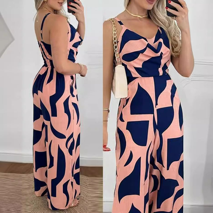 Dams elegant jumpsuit med Casino-ärmar och drapering Mirla-Eva Jonsson