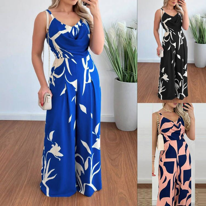Dams elegant jumpsuit med Casino-ärmar och drapering Mirla-Eva Jonsson