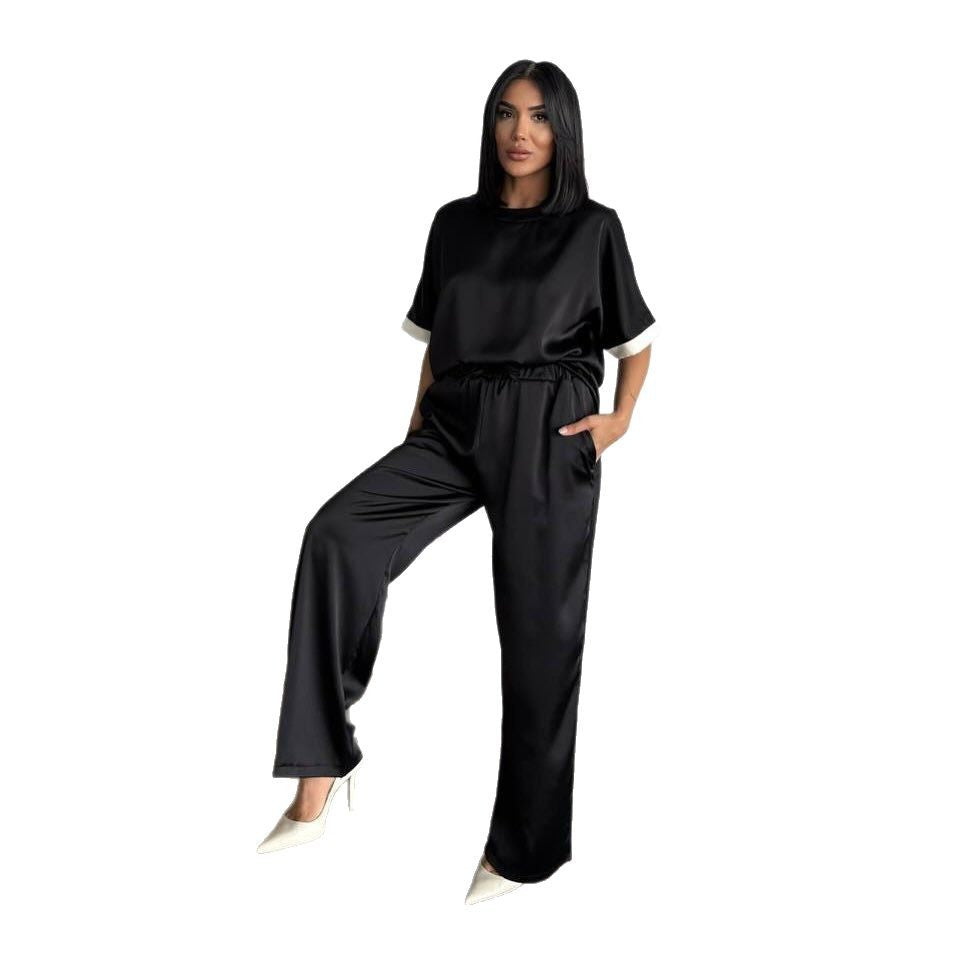 Dams elegant och bekväm pyjamas-set av sidenliknande material Mirla-Eva Jonsson