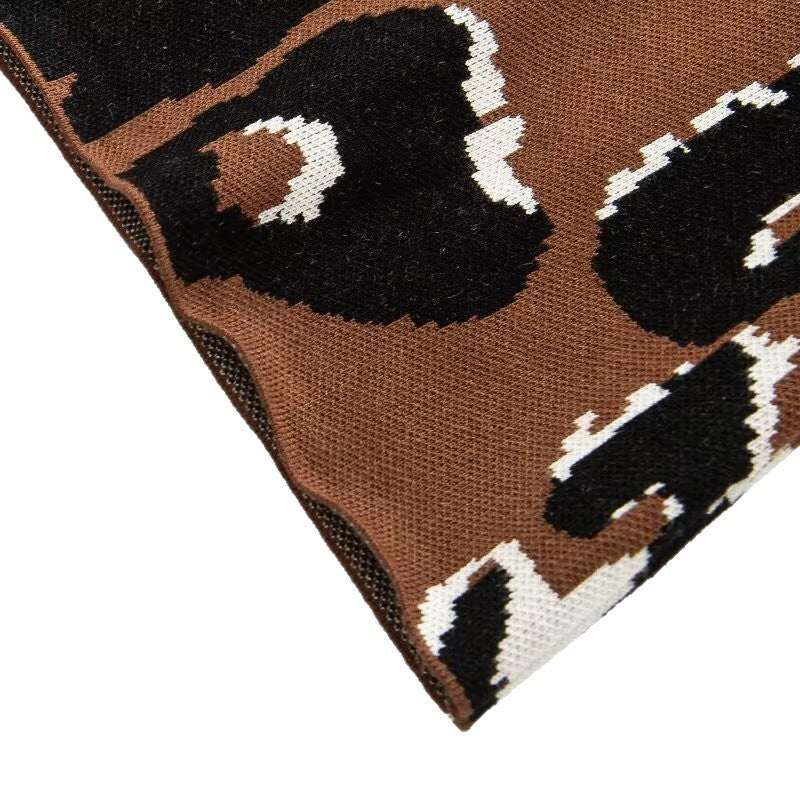 Dams fashionable long blazer in leopard design Mirla-Eva Jonsson