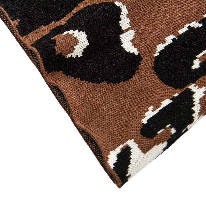 Dams fashionable long blazer in leopard design Mirla-Eva Jonsson