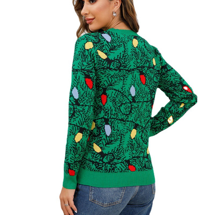 Dams festliga julsweater med färgglad ljusdesign Mirla-Eva Jonsson