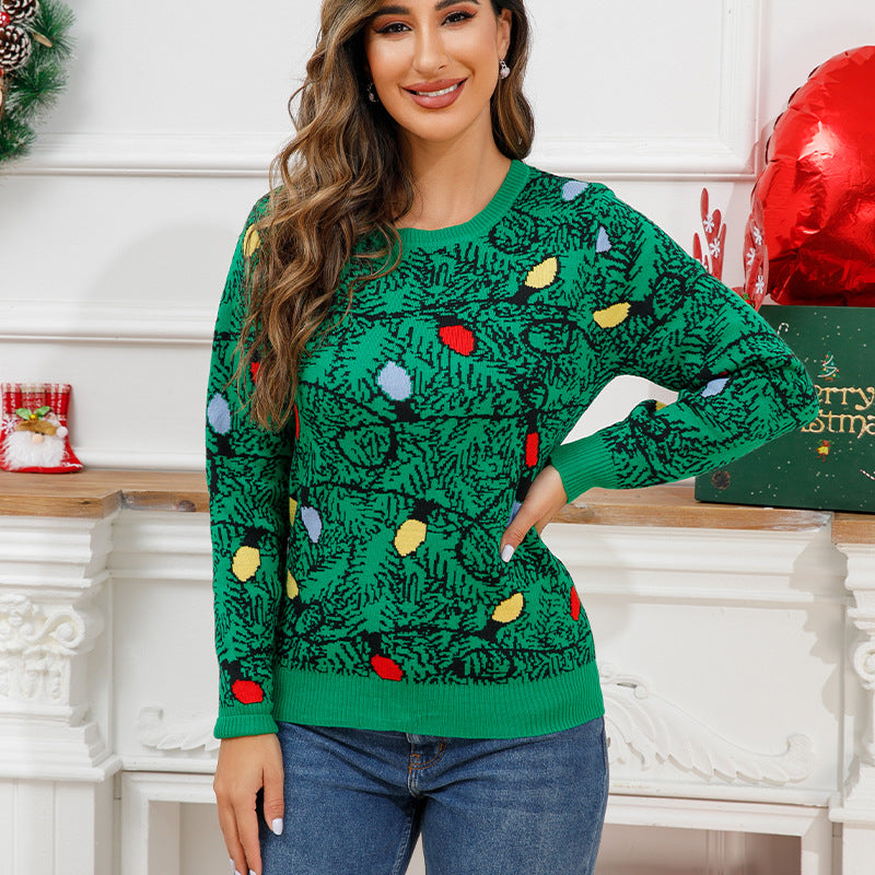 Dams festliga julsweater med färgglad ljusdesign Mirla-Eva Jonsson