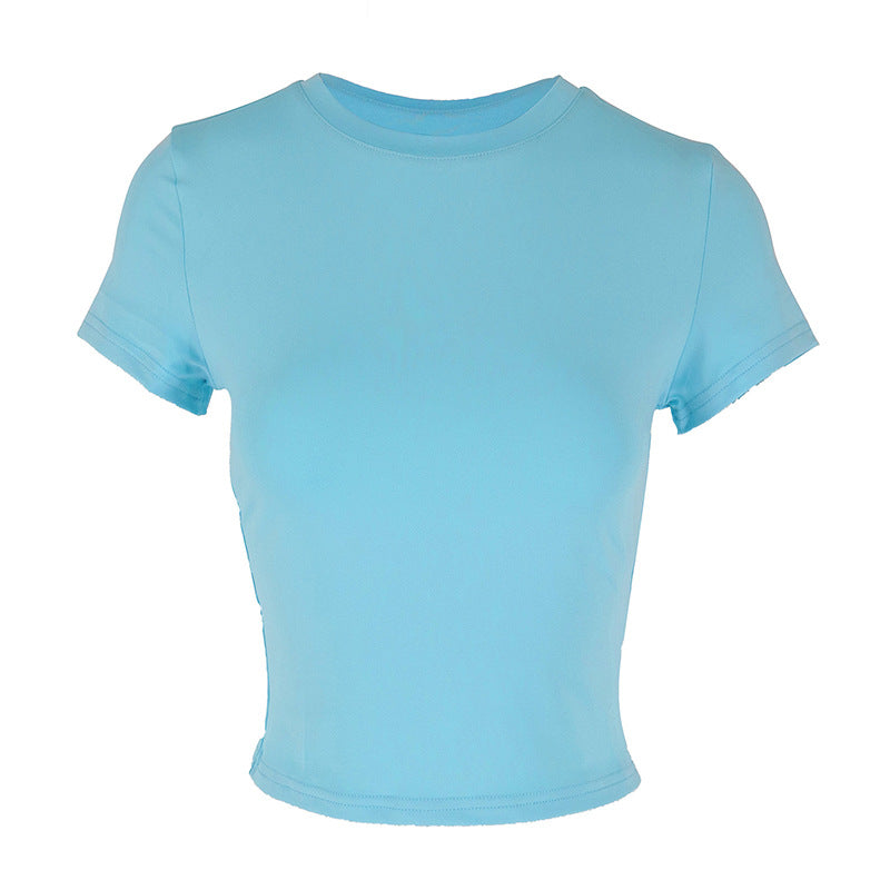 Dams figurtight Crop-Top med rund halsringning och elastiskt material Mirla-Eva Jonsson