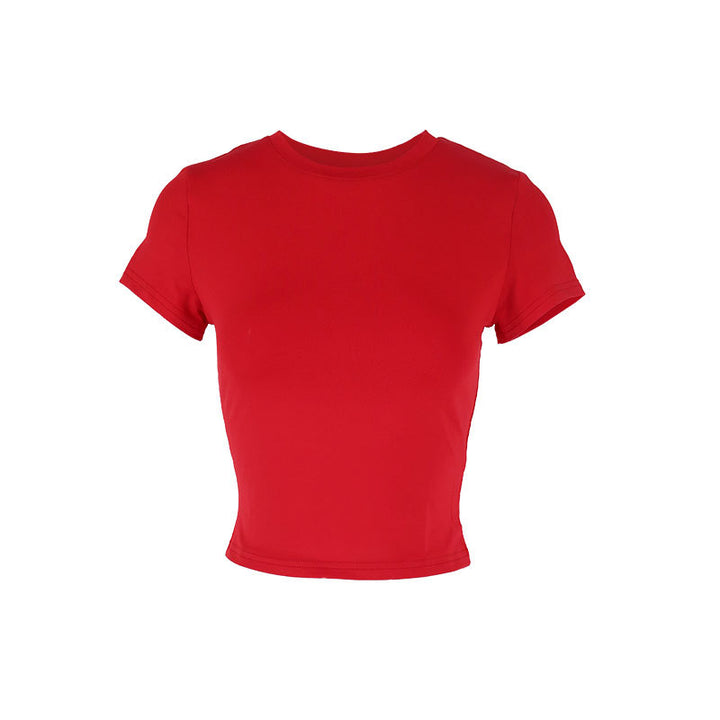 Dams figurtight Crop-Top med rund halsringning och elastiskt material Mirla-Eva Jonsson