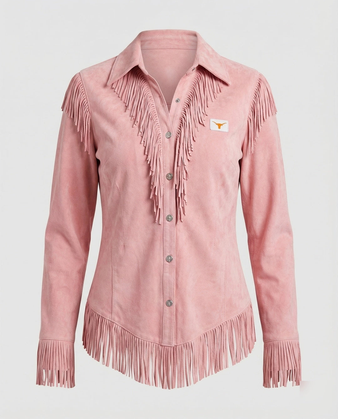 Dams fringe blouse in western style in suede look-Eva Jonsson