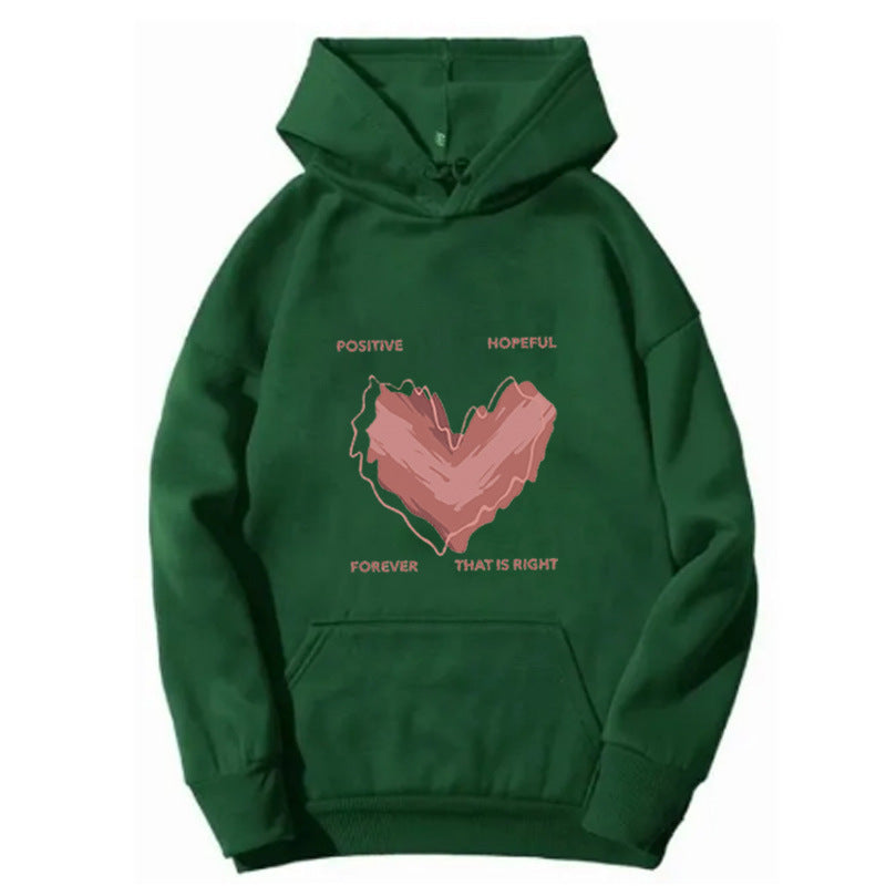 Dams hoodie med inspirerande hjärtmotiv Mirla-Eva Jonsson