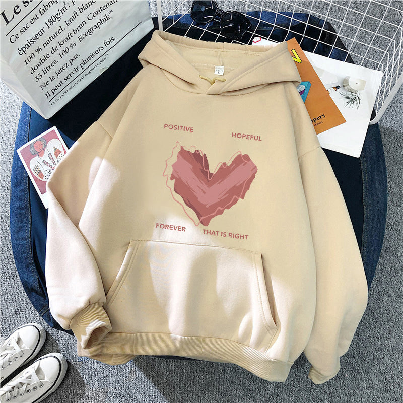 Dams hoodie med inspirerande hjärtmotiv Mirla-Eva Jonsson