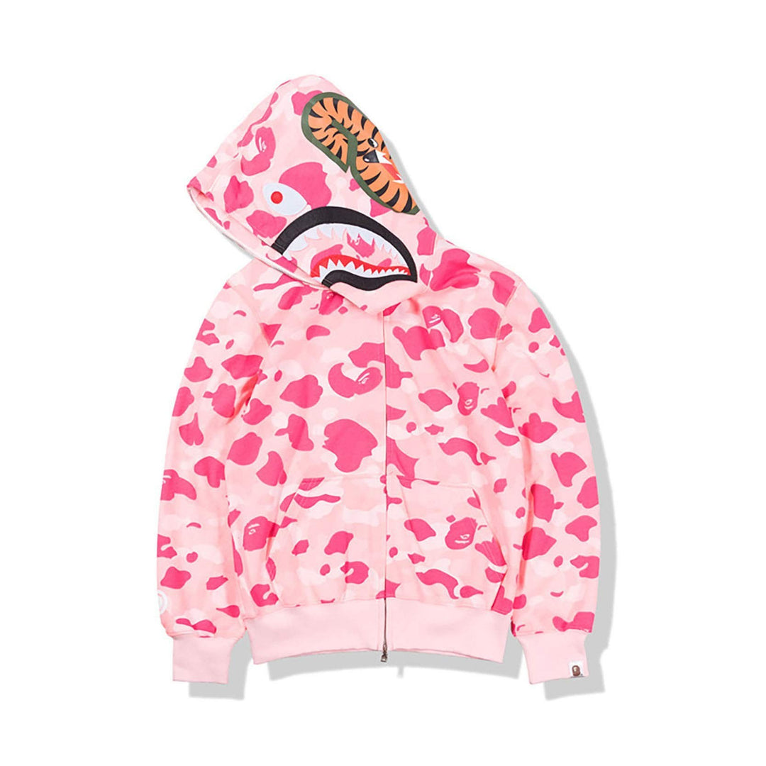 Dams hoodiejacka med modern kamouflage-design och högkvalitativ bomullsblandning Mirla-Eva Jonsson