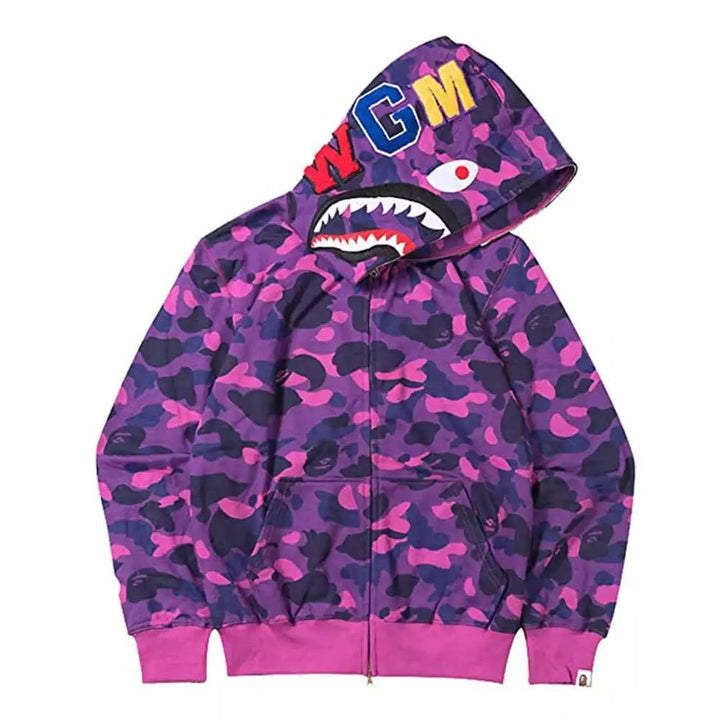 Dams hoodiejacka med modern kamouflage-design och högkvalitativ bomullsblandning Mirla-Eva Jonsson