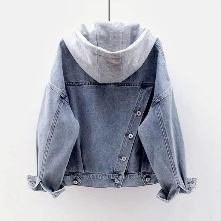 Dams jeansjacka med integrerad hoodie Mirla-Eva Jonsson