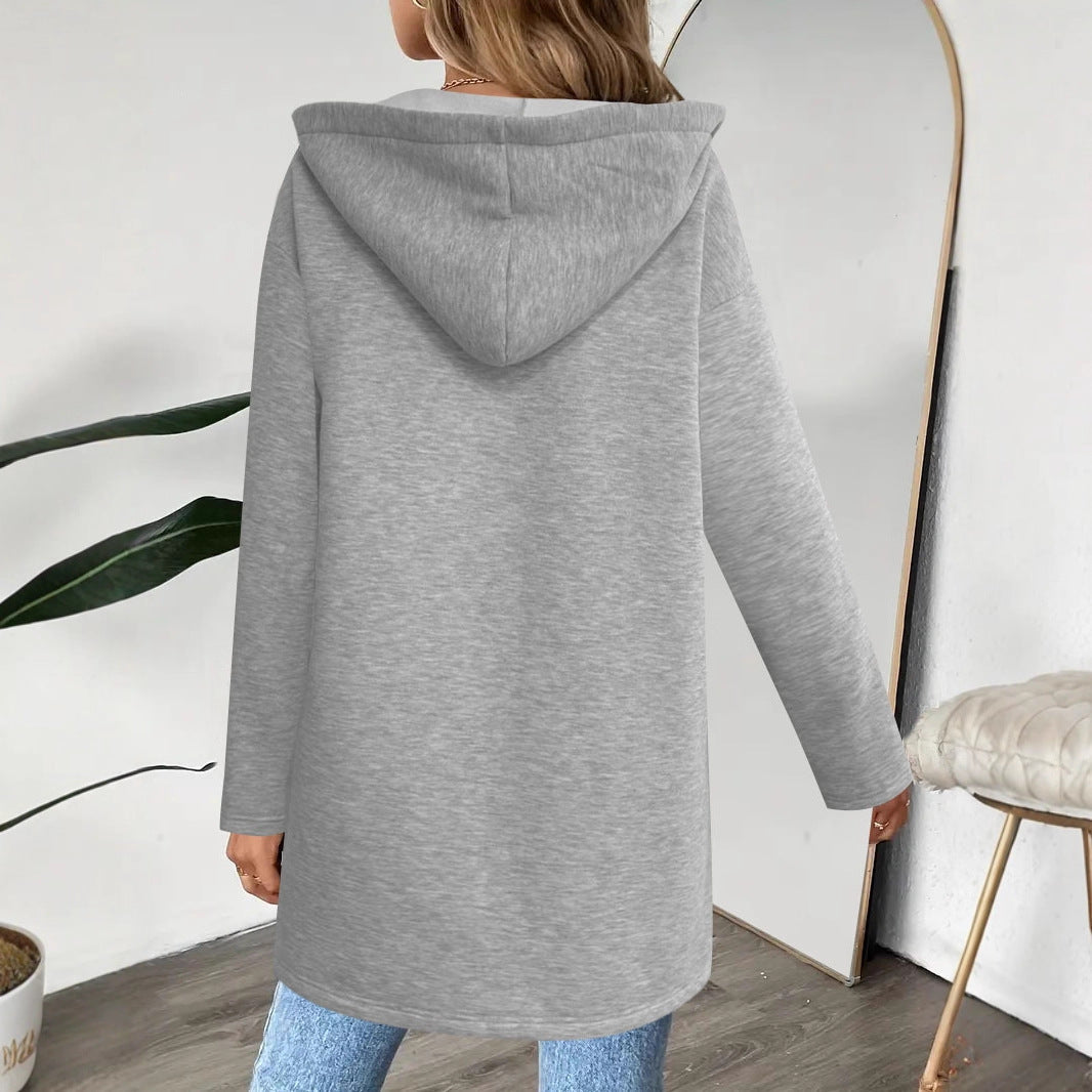 Dams lång cardigan med hel dragkedja och praktiska fickor Eva Jonsson-Eva Jonsson