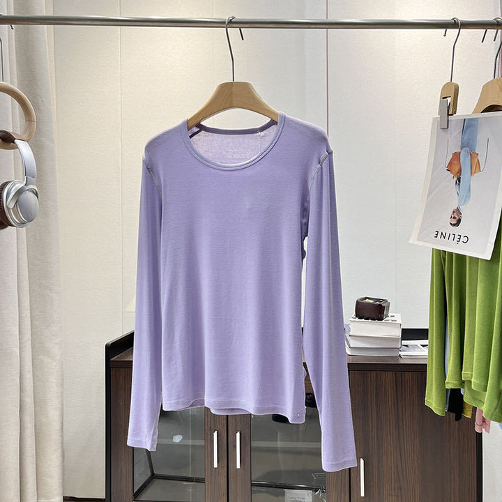 Dams långärmad skjorta gjord av mjuk jersey med ergonomisk skärning Mirla-Eva Jonsson