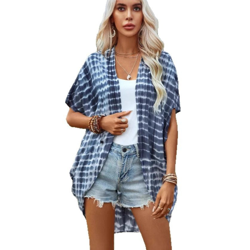 Dams lätt kimono med modernt batikmönster Eva Jonsson-Eva Jonsson