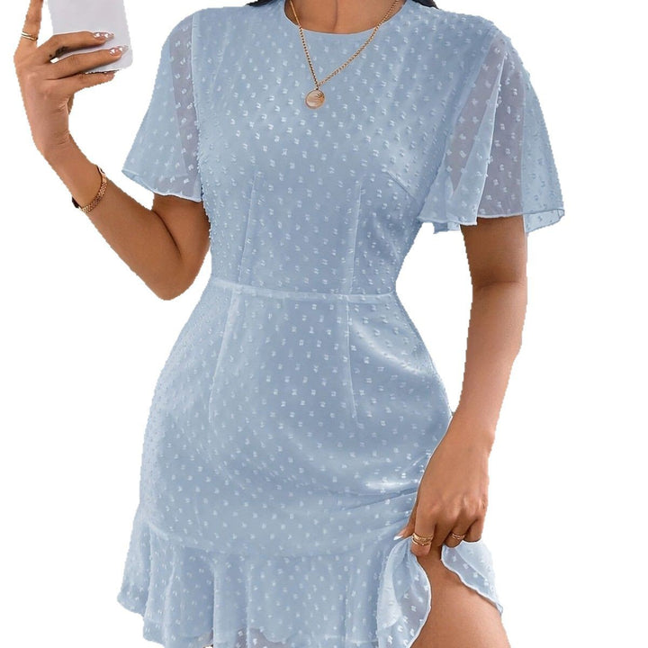 Dams lekfull chiffondress med puffärmar Mirla-Eva Jonsson