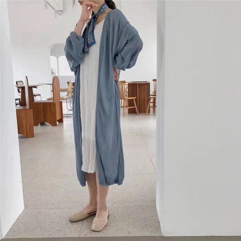 Dams maxi klänning med lätt kimono överdrag Mirla-Eva Jonsson