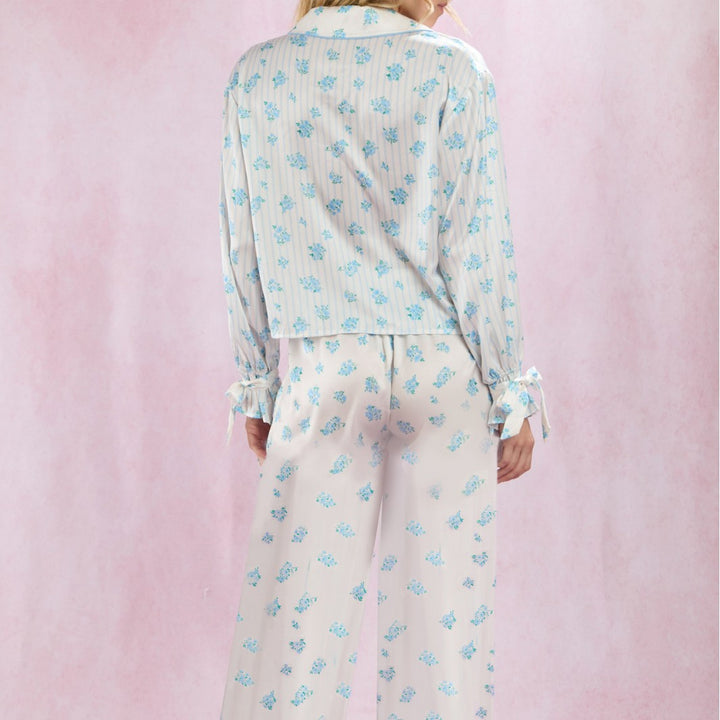 Dams pyjamas-set med blommönster och elegant snitt Eva Jonsson-Eva Jonsson