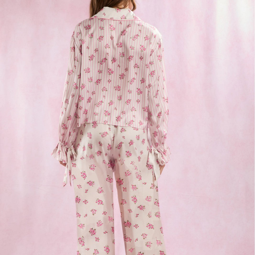 Dams pyjamas-set med blommönster och elegant snitt Eva Jonsson-Eva Jonsson
