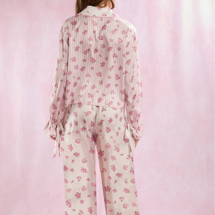 Dams pyjamas-set med blommönster och elegant snitt Eva Jonsson-Eva Jonsson