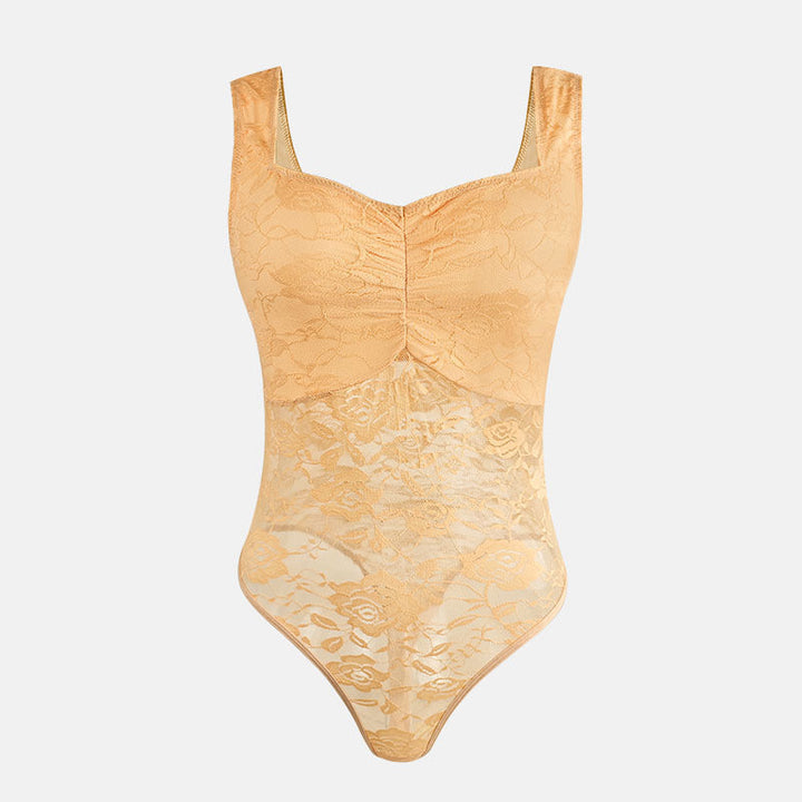 Dams spets bodysuit med blommönster och figursydd design Mirla-Eva Jonsson