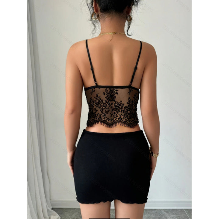 Dams spets crop top Mirla-Eva Jonsson