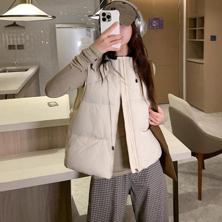 Dams steppväst med hög krage och oversized passform Mirla-Eva Jonsson