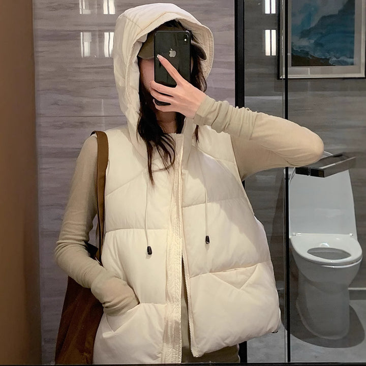 Dams steppväst med hög krage och oversized passform Mirla-Eva Jonsson