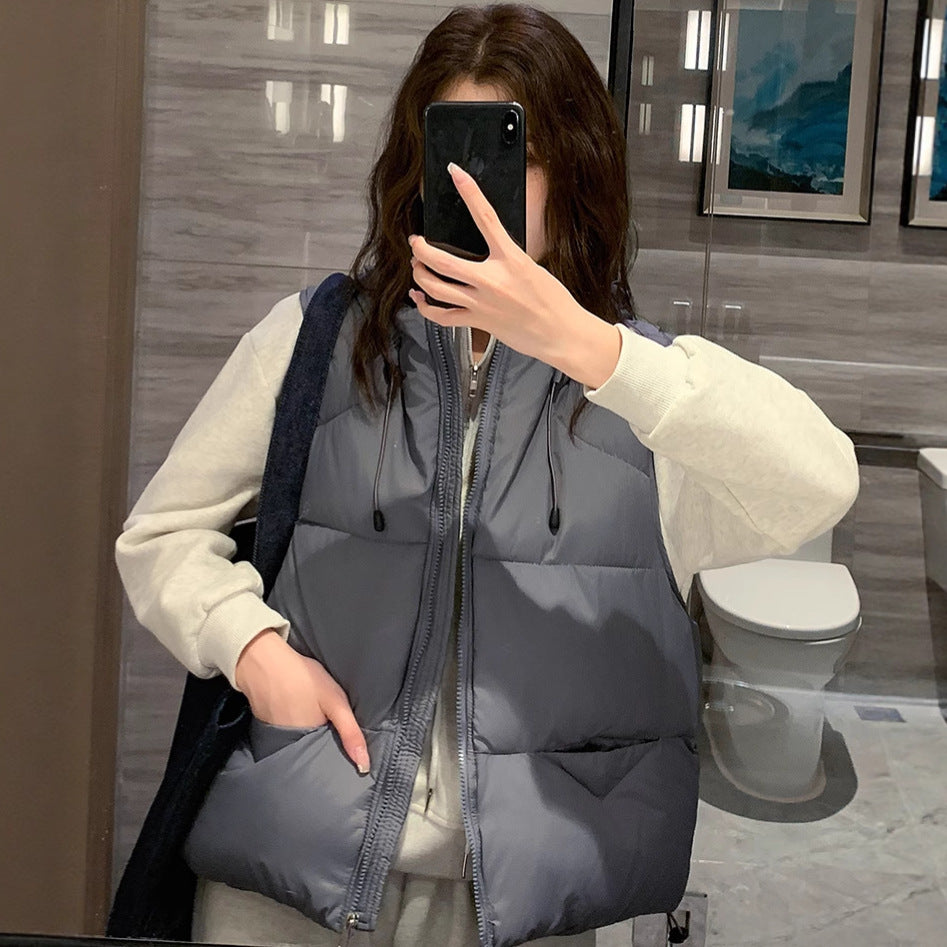 Dams steppväst med hög krage och oversized passform Mirla-Eva Jonsson