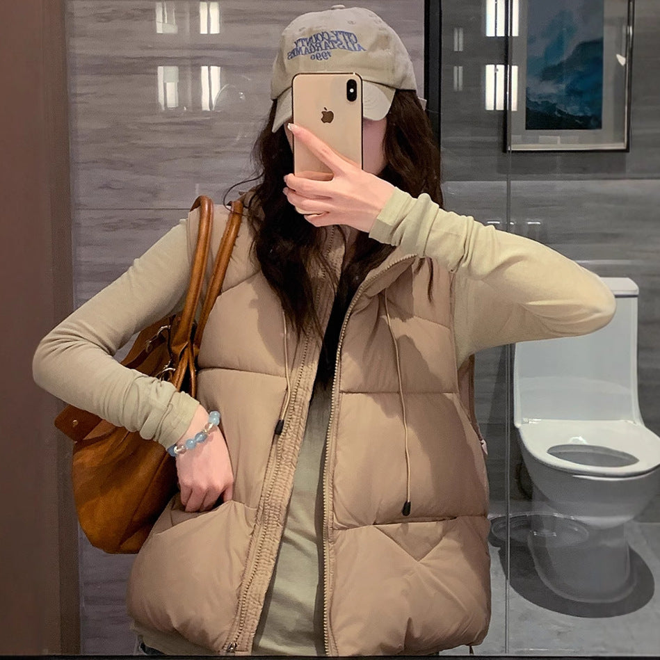 Dams steppväst med hög krage och oversized passform Mirla-Eva Jonsson