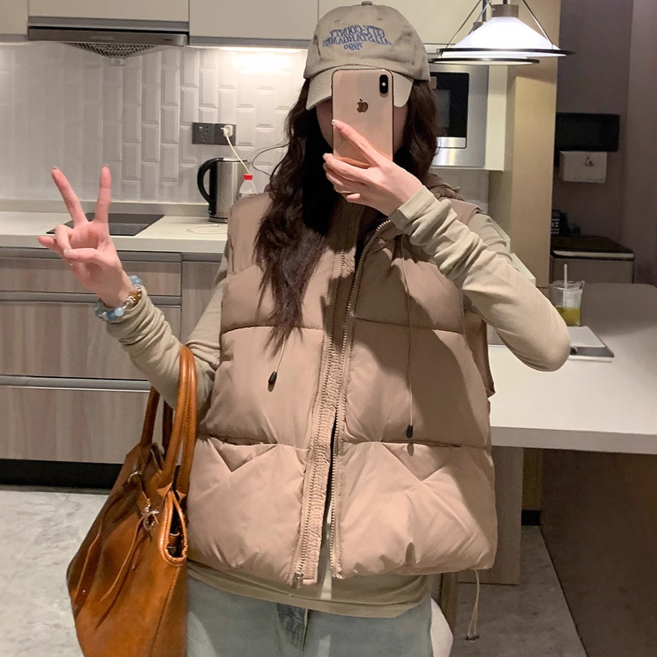 Dams steppväst med hög krage och oversized passform Mirla-Eva Jonsson