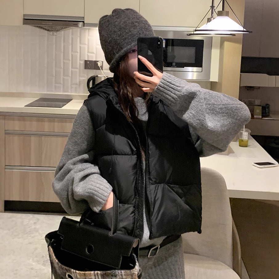 Dams steppväst med hög krage och oversized passform Mirla-Eva Jonsson