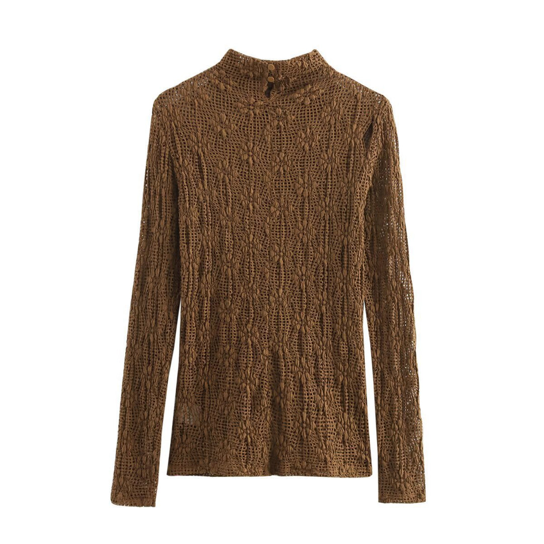 Dams stickad rullkragepullover Mirla-Eva Jonsson