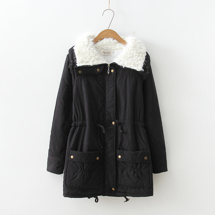 Dams straight cut winter jacket with faux fur trimmed collar and practical pockets Mirla-Eva Jonsson