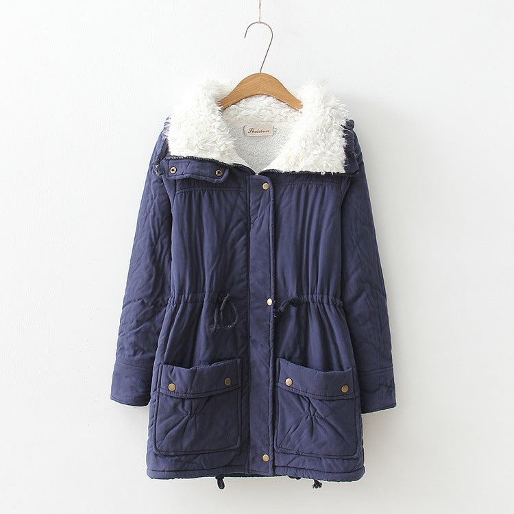 Dams straight cut winter jacket with faux fur trimmed collar and practical pockets Mirla-Eva Jonsson