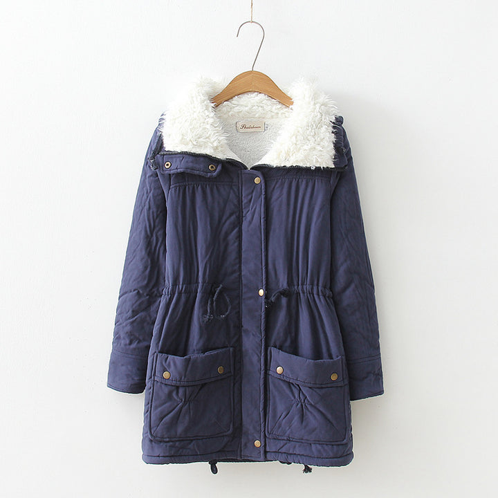Dams straight cut winter jacket with faux fur trimmed collar and practical pockets Mirla-Eva Jonsson