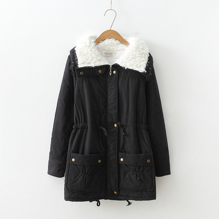 Dams straight cut winter jacket with faux fur trimmed collar and practical pockets Mirla-Eva Jonsson
