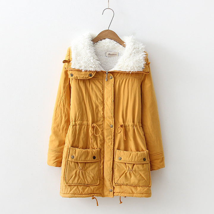 Dams straight cut winter jacket with faux fur trimmed collar and practical pockets Mirla-Eva Jonsson