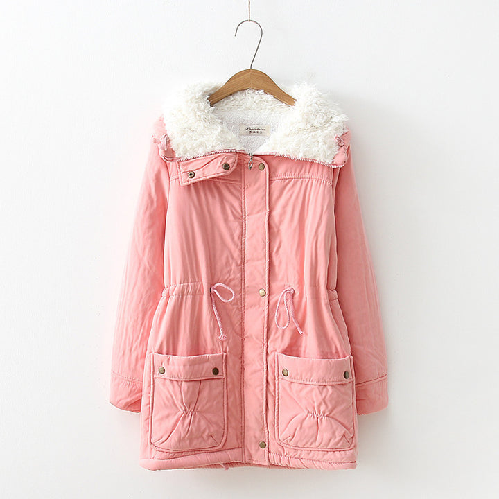 Dams straight cut winter jacket with faux fur trimmed collar and practical pockets Mirla-Eva Jonsson