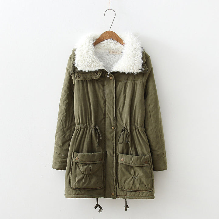 Dams straight cut winter jacket with faux fur trimmed collar and practical pockets Mirla-Eva Jonsson