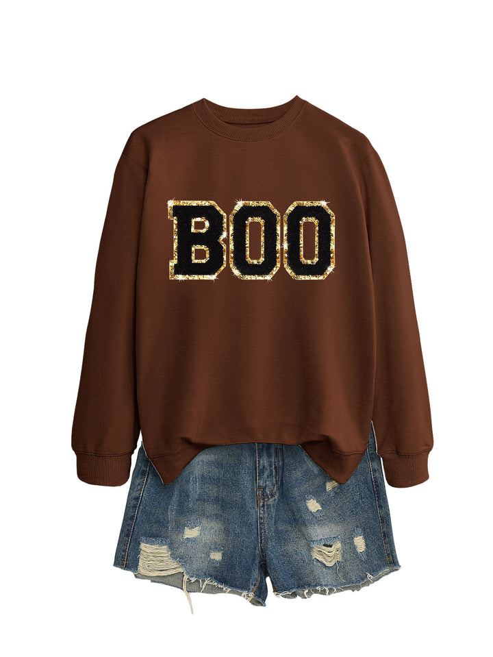 Dams sweatshirt med glittrande tryck Mirla-Eva Jonsson
